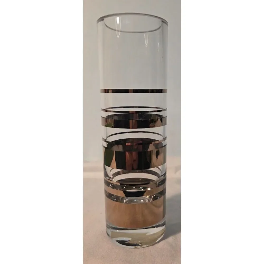 Kate Spade New York Hampton Street Platinum Crystal Bud Vase 7.5”
